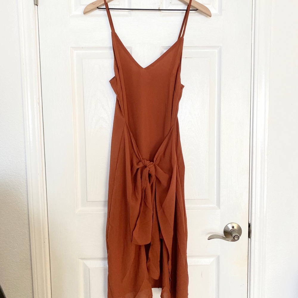 Rust Midi Dress